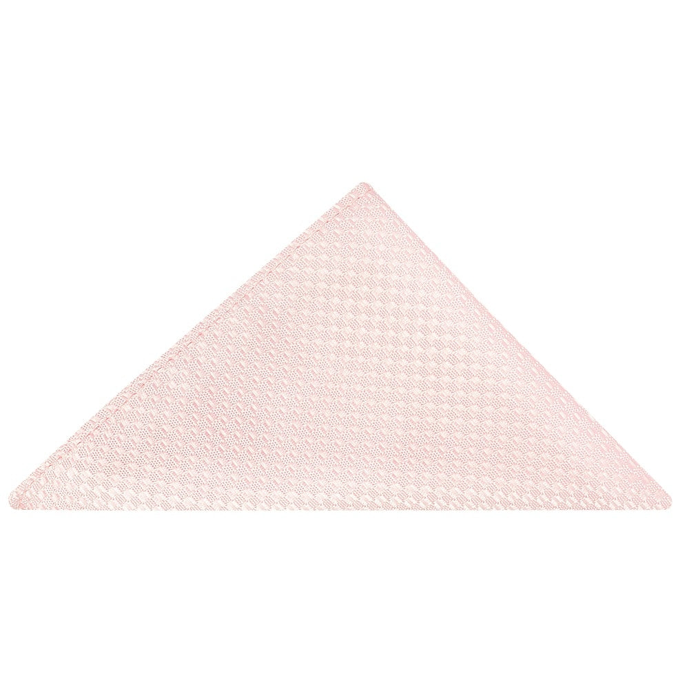 Blush Textured Mens Bow Tie And Pocket Square Set 4