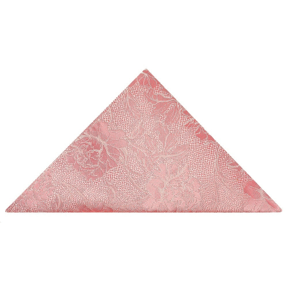 Pink Flower Classic Mens Tie And Pocket Square Set 5