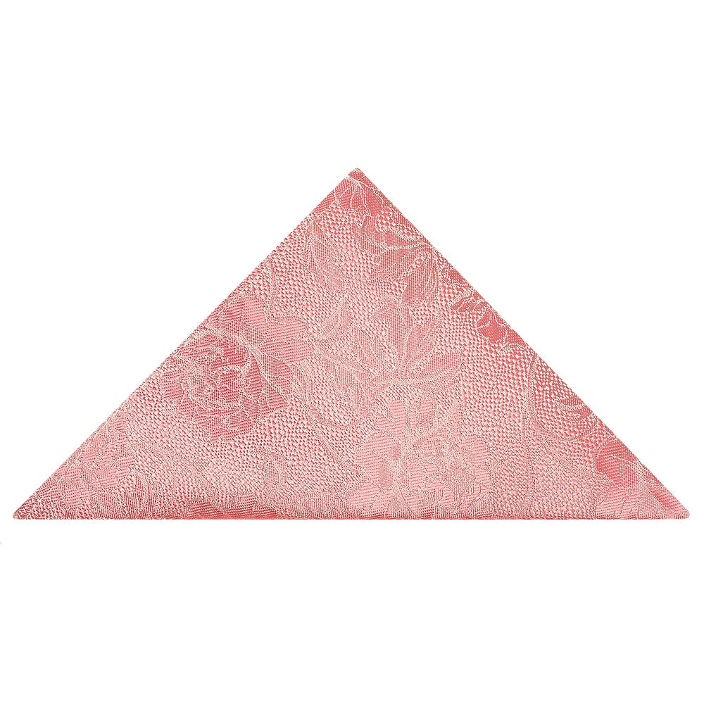 Pink Flower Skinny Mens Tie And Pocket Square Set 5