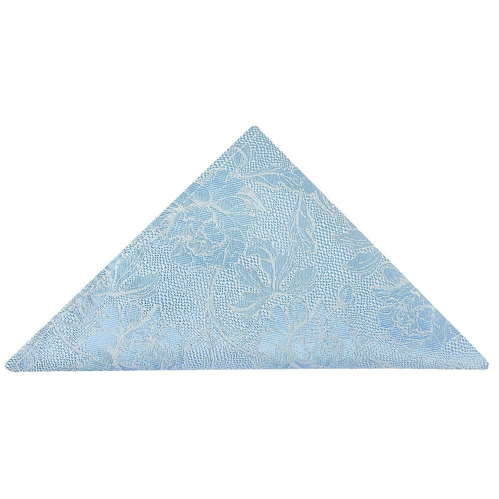 Dusty Blue Flower Classic Mens Tie And Pocket Square Set 5