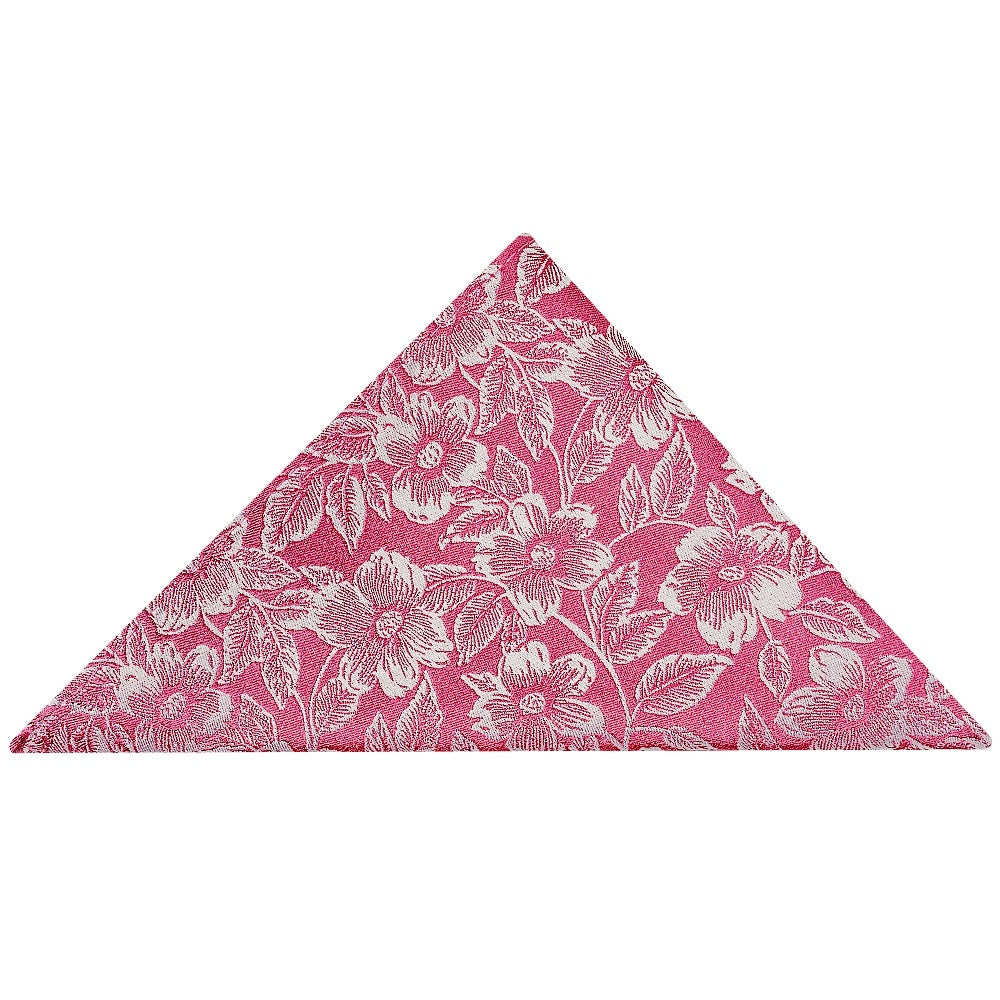 Dusty Pink Floral Silk Classic Mens Tie And Pocket Square Set 5
