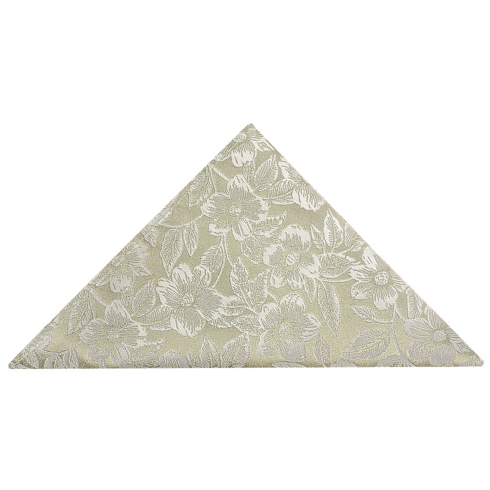 Dusty Sage Floral Silk Classic Mens Tie And Pocket Square Set 5