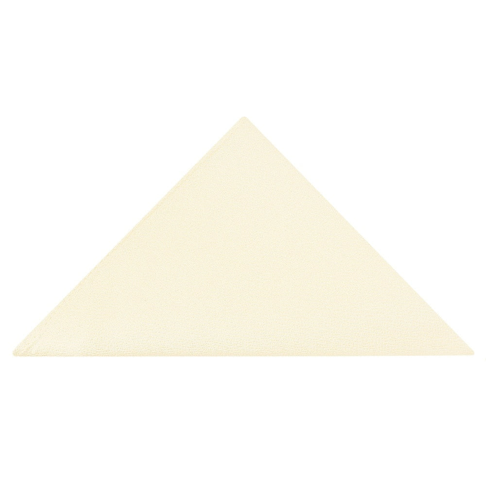 Plain Ivory Silk Pocket Square 1