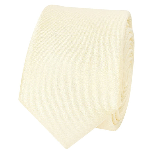 Plain Ivory Silk Skinny Boys Tie 2