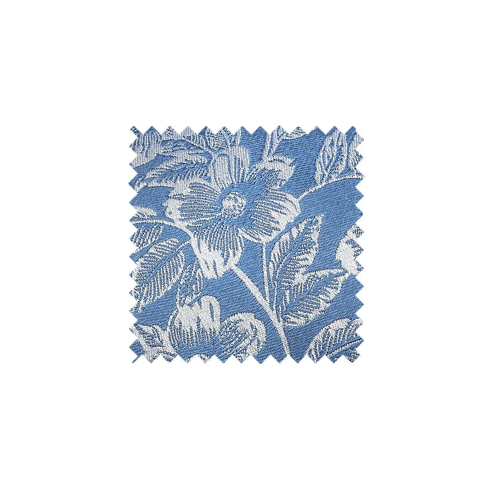 Dusty Blue Floral Silk Swatch - DBFF1