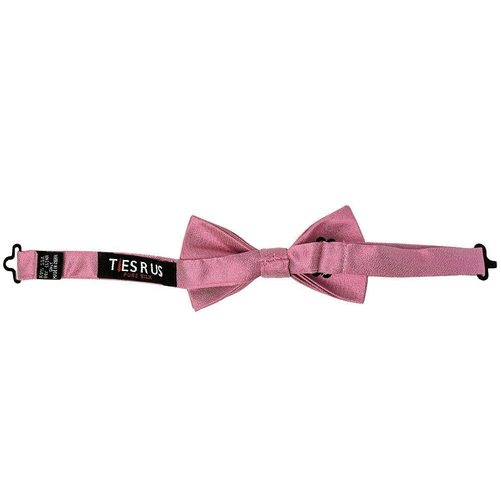 Pre Tied Dusty Pink Silk Boys Bow Tie Age 4 7 2