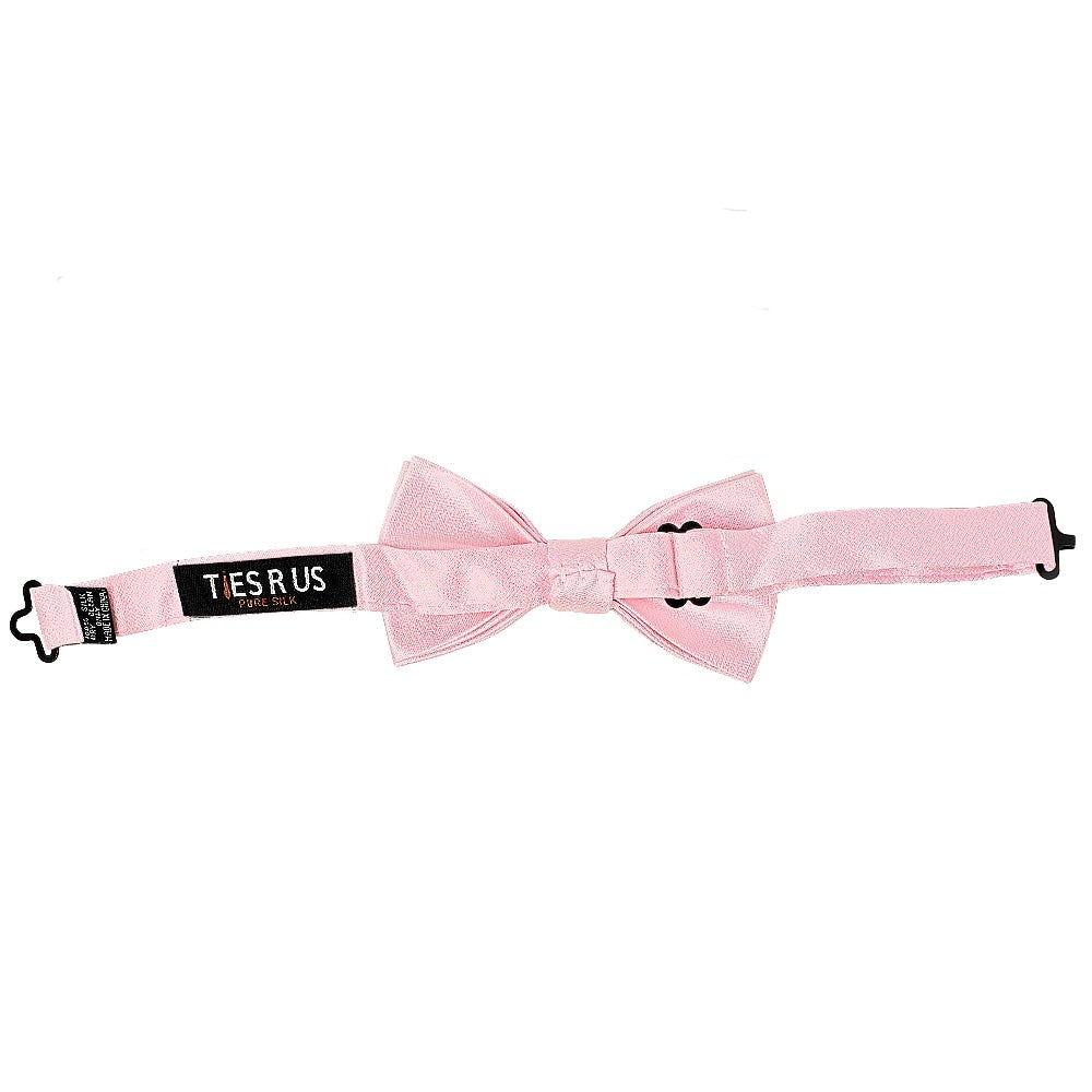 Pre Tied Blush Pink Silk Boys Bow Tie Age 4 7 2