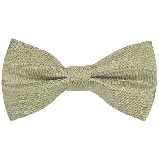 Pre Tied Khaki Green Silk Boys Bow Tie And Pocket Square Set Age 8 11 2