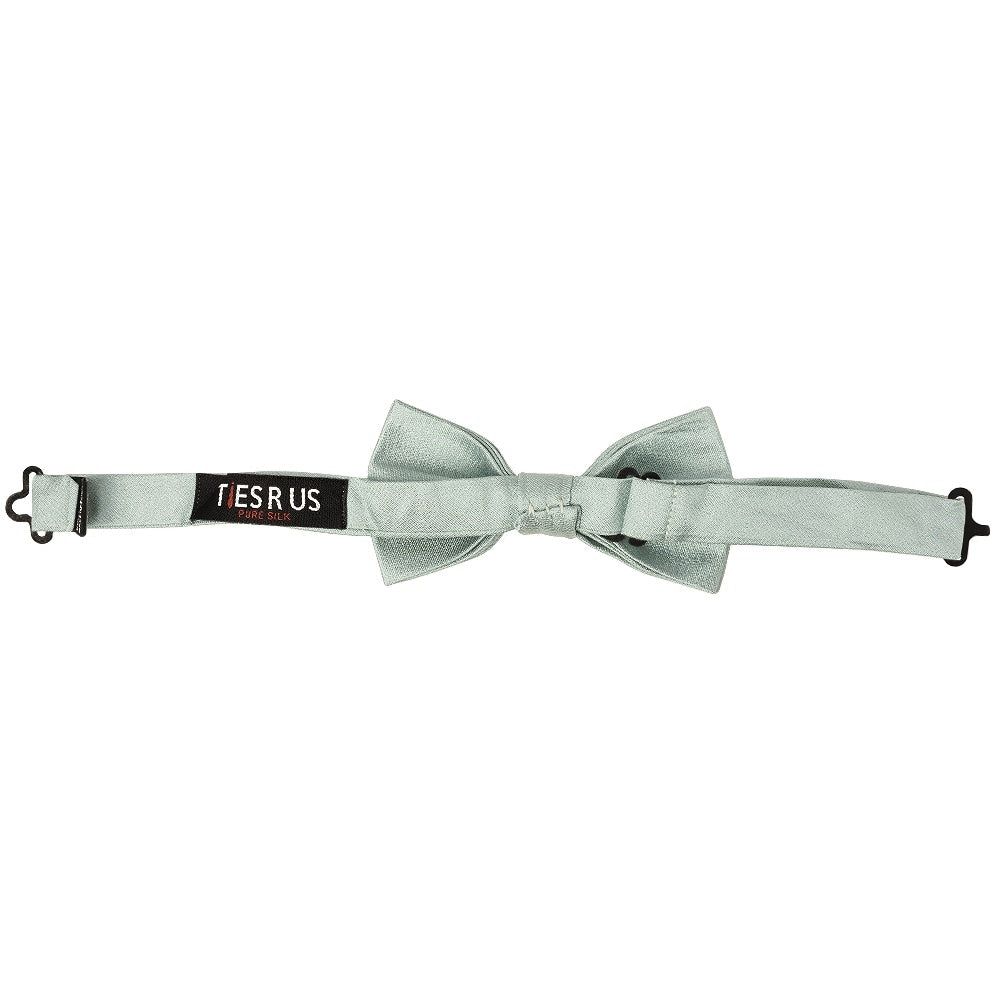 Pre Tied Duck Egg Silk Boys Bow Tie Age 8 11 2