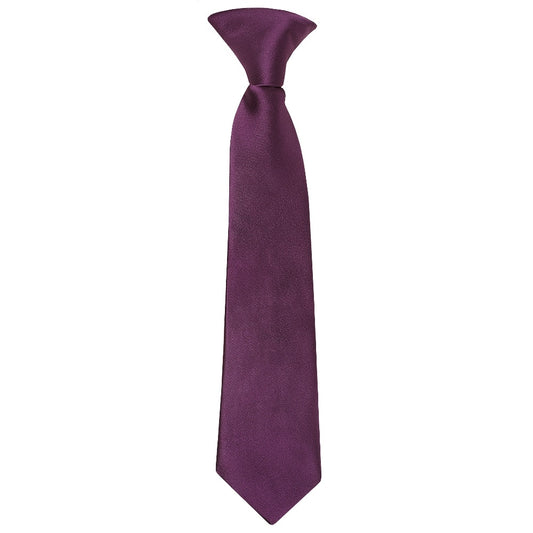 Pre Tied Plum Satin Boys Tie And Pocket Square Set Age 4 7 2