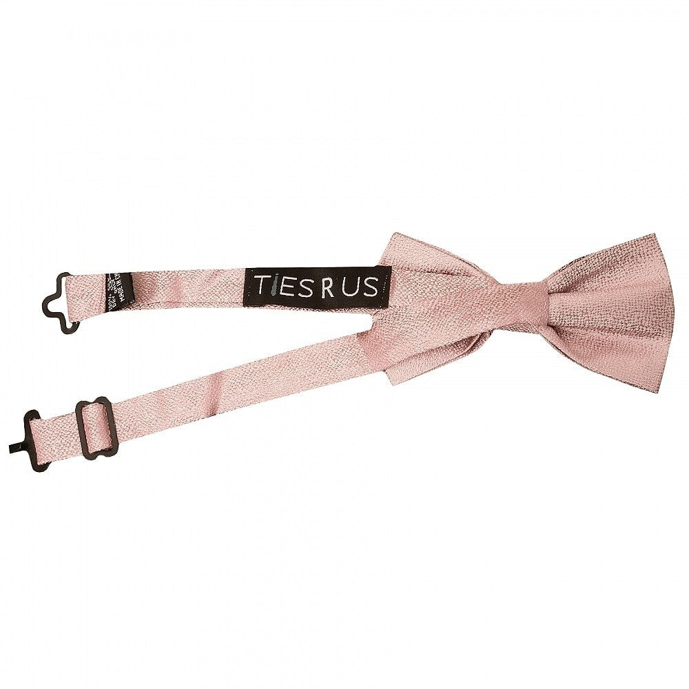 END OF SEASON STOCK Pre Tied Rose Gold Textured Silk Boys Bow Tie Age 8-11