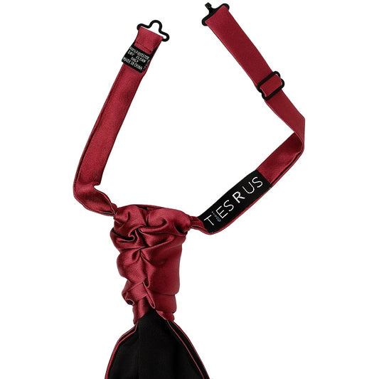 Plain Maroon Satin Mens Cravat Tie 2