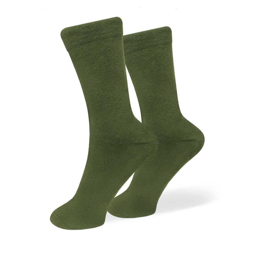 Olive Cotton Socks 1