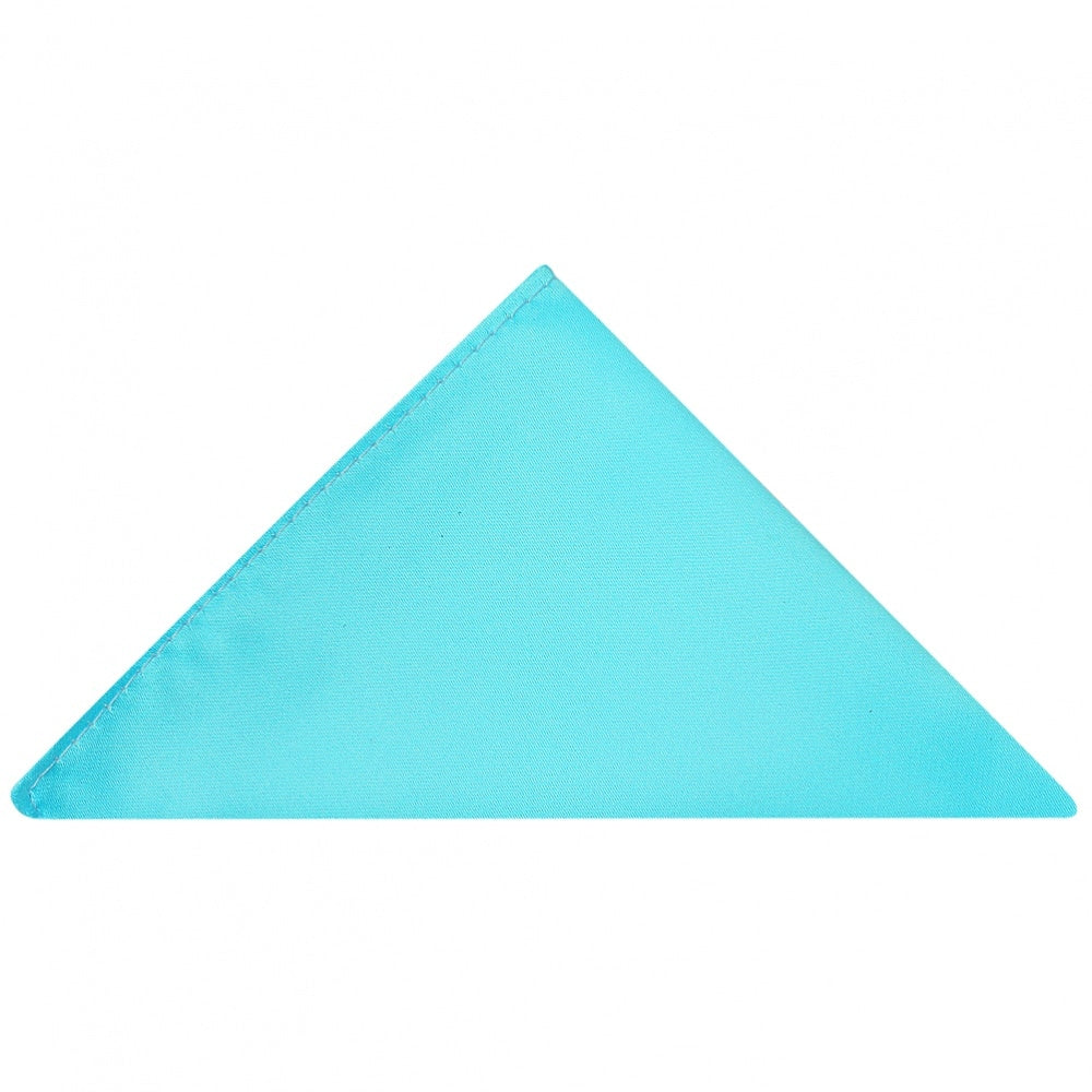 Tiffany Blue Satin Classic Mens Tie Pocket Square Set 6