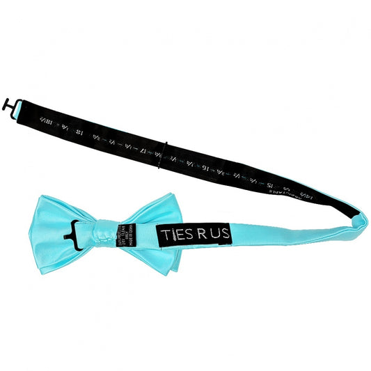 Plain Tiffany Blue Handmade Mens Bow Tie 2