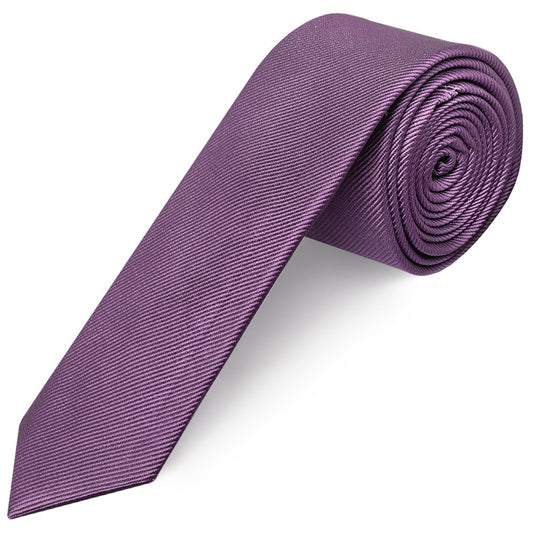Mauve Silk Twill Skinny Mens Tie And Pocket Square Set 2