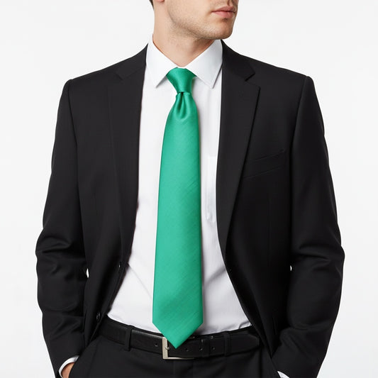 Emerald Green Silk Twill Silk Classic Mens Tie 2