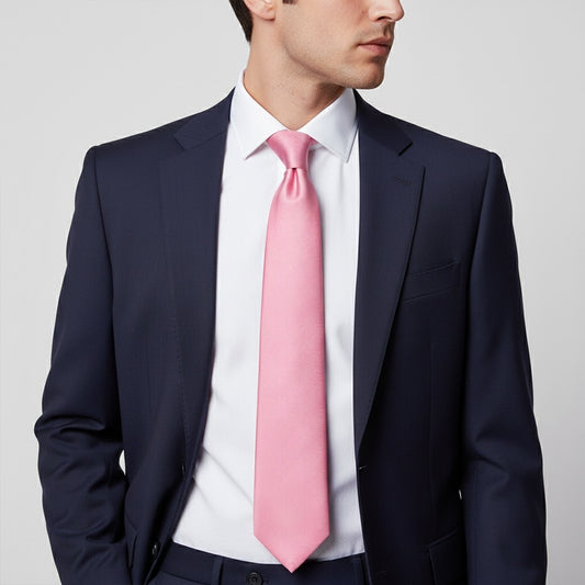 Blush Pink Silk Twill Classic Mens Tie 2