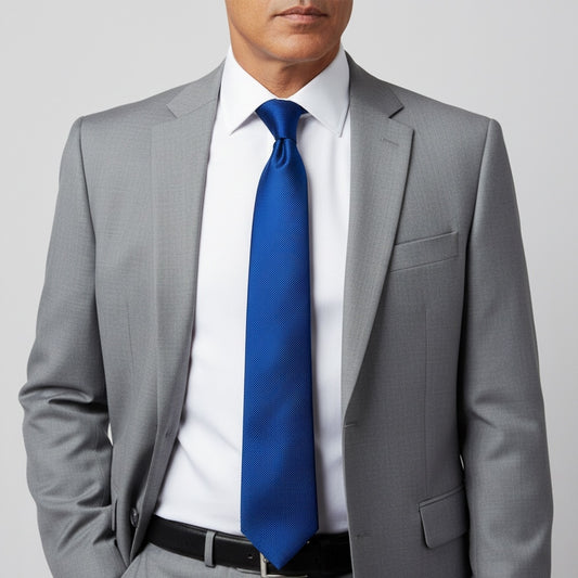 Royal Blue Silk Twill Classic Mens Tie 2