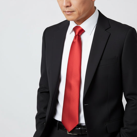 Fiesta Red Satin Classic Mens Tie 2