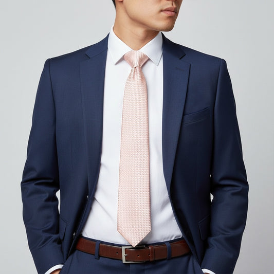 Blush Textured Classic Tie 2