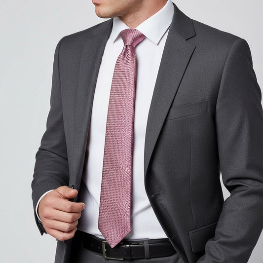 Dusty Pink Textured Classic Tie 2