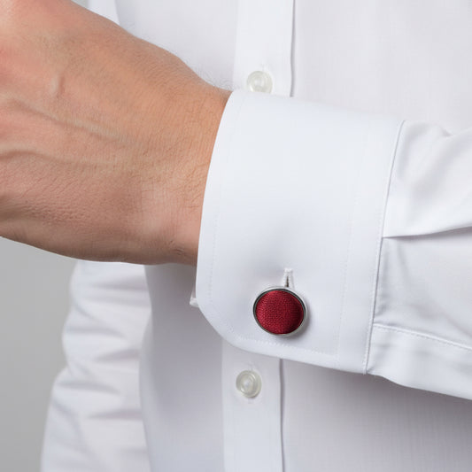 Plain Burgundy Cufflinks