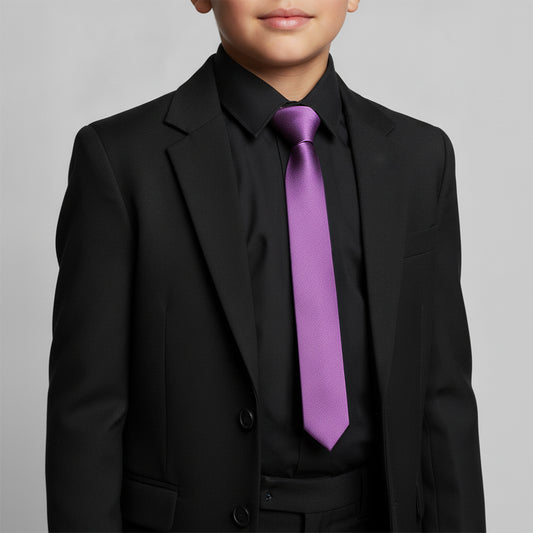 Cadburys Purple Satin Boys Tie