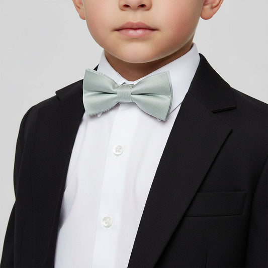 Pre Tied Duck Egg Silk Boys Bow Tie Age 4-7