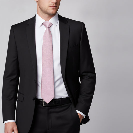 Plain Lilac Pink Silk Classic Mens Tie