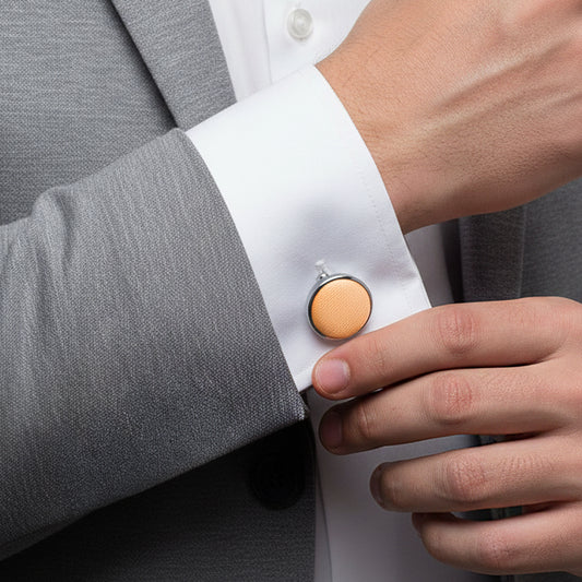 Plain Peach Cufflinks