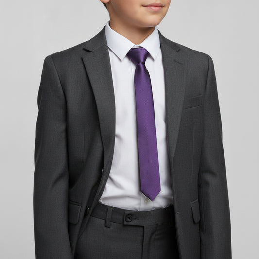 Purple Satin Boys Tie