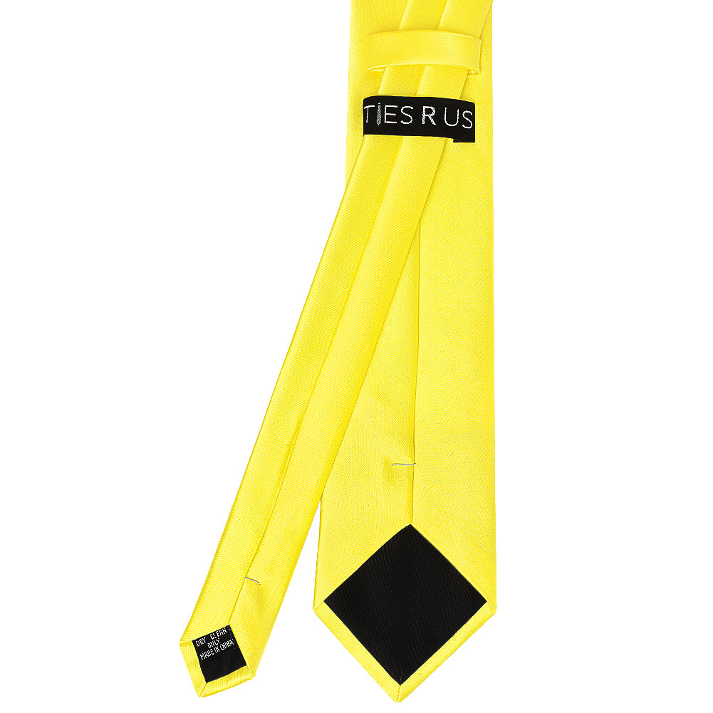 Sunshine Yellow Satin Classic Mens Tie
