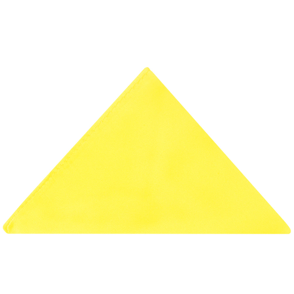 Pre Tied Sunshine Yellow Satin Boys Tie and Pocket Square Set Age 4-7