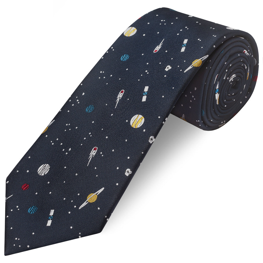 Navy Planet Mens Classic Tie