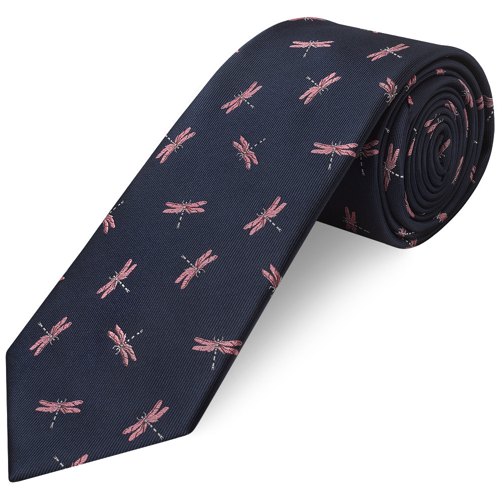 Navy Dragonfly Mens Classic Tie
