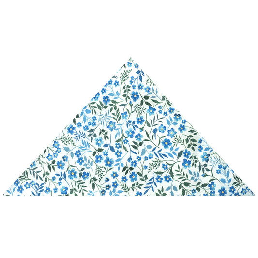 Blue Small Floral Pocket Square