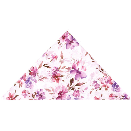 Pink Large Floral Pocket Square