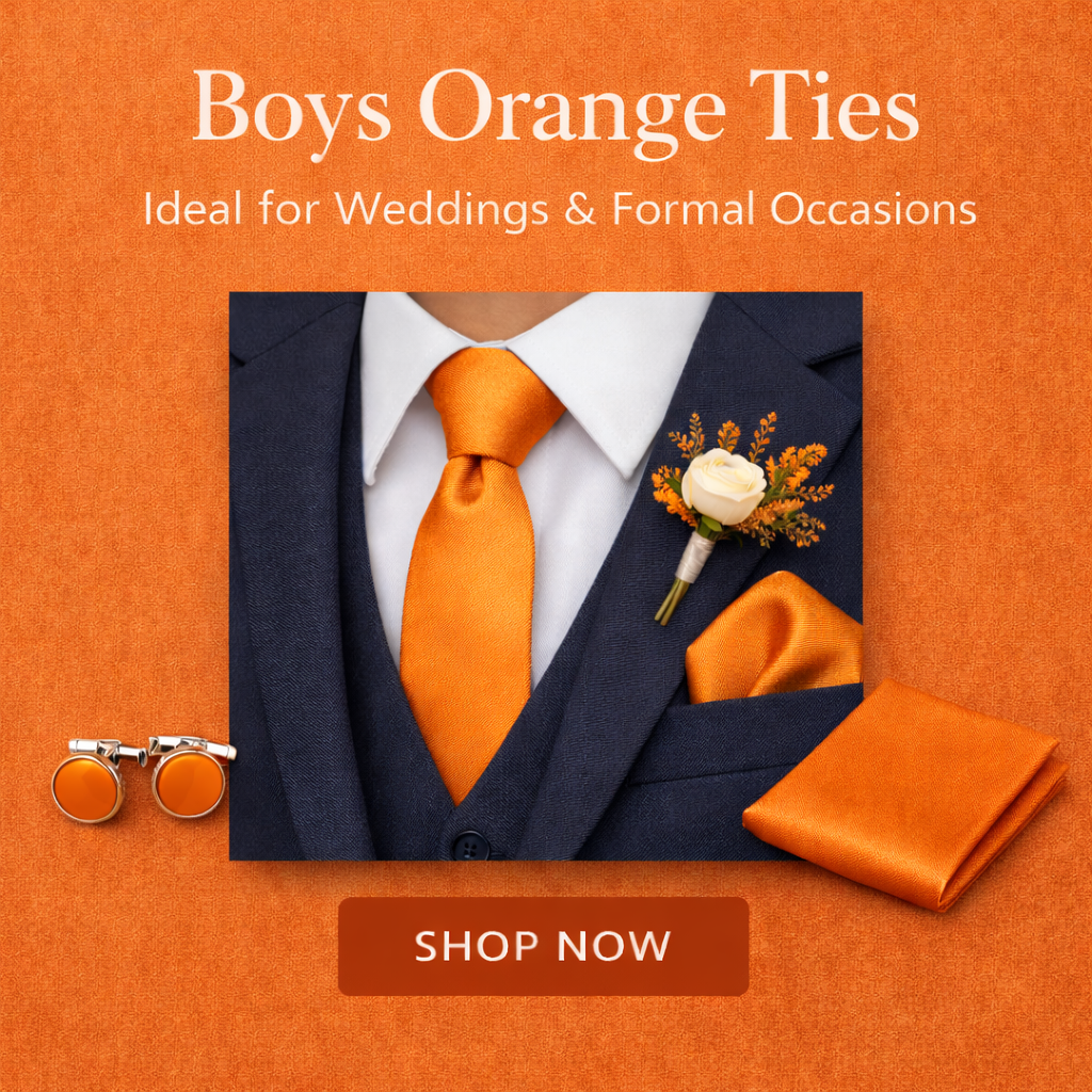 Orange Boys Ties