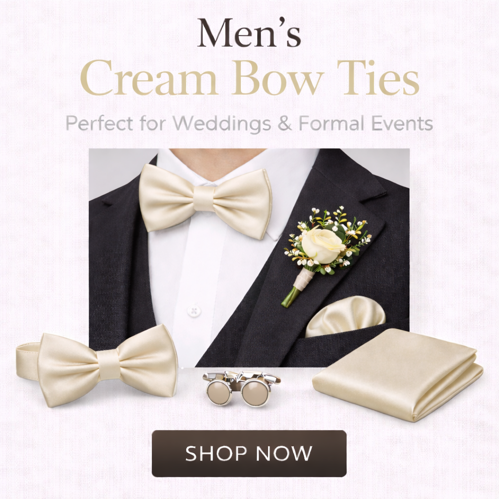 Cream Bow Ties