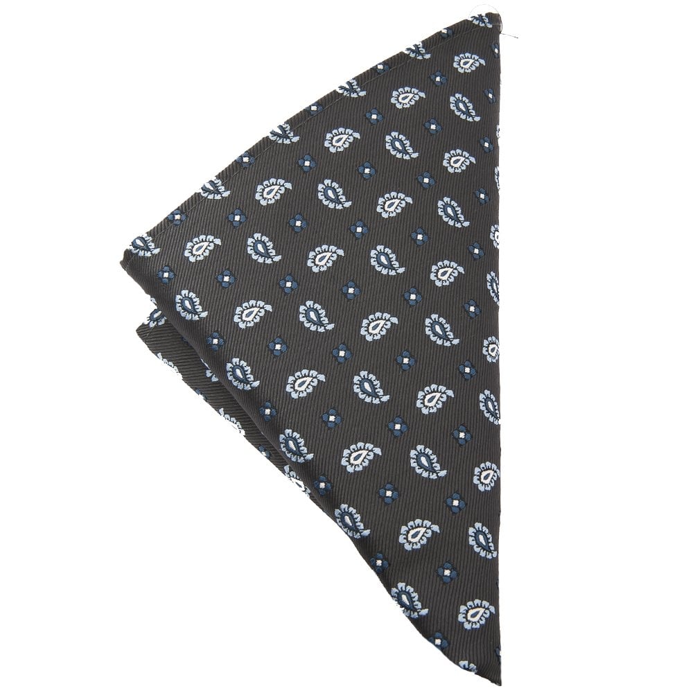 Navy Mini Paisley Pocket Square 2