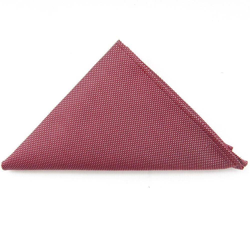 Red Semi Plan Pocket Square 1
