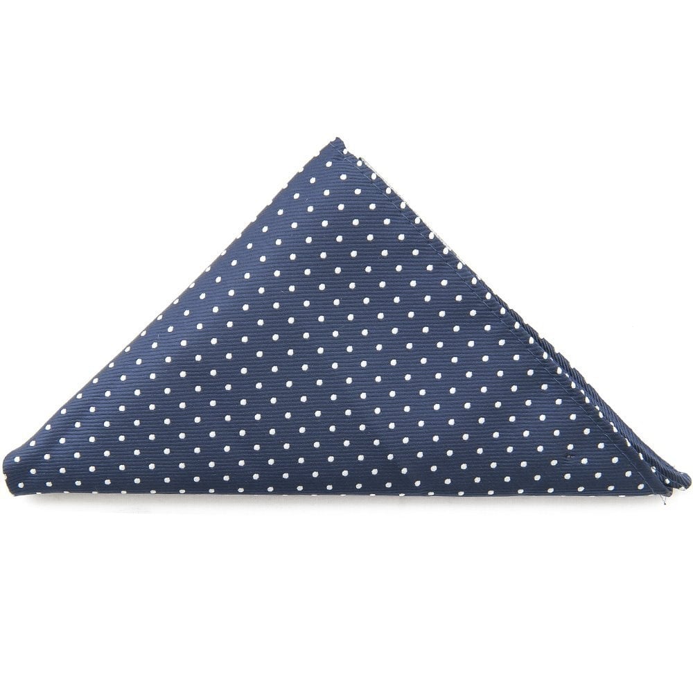 Navy Mens Bow Tie And Pocket Square Set 4