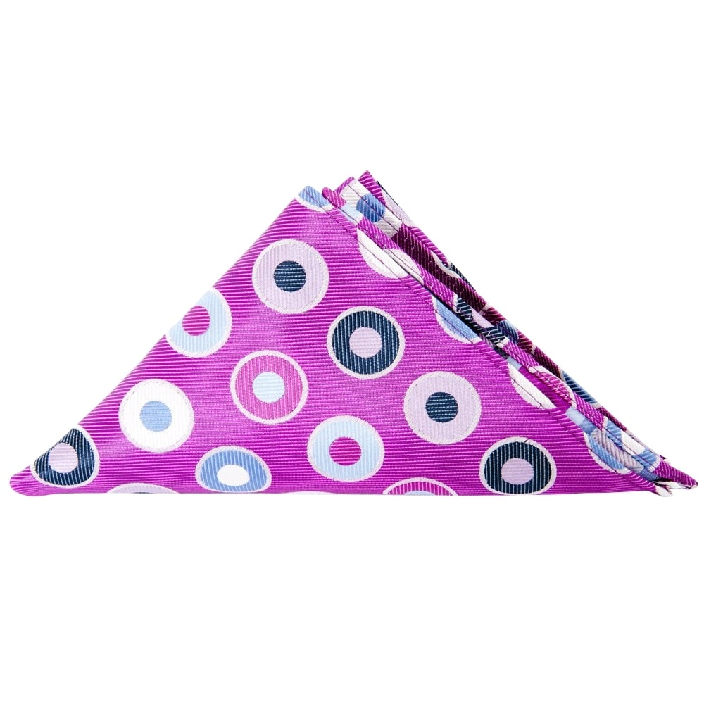 Pink Circle Pocket Square 1