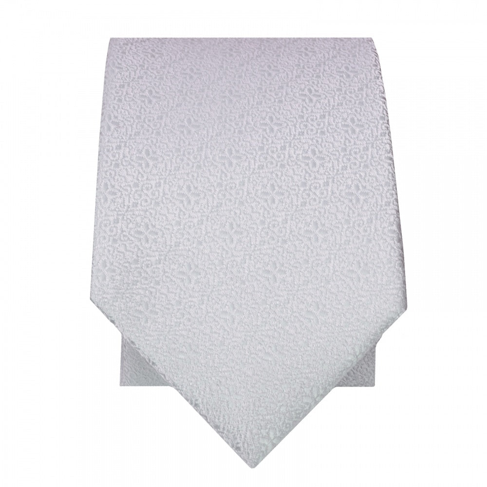 Lilac Self Floral Textured Silk Skinny Mens Tie And Pocket Square Set 3