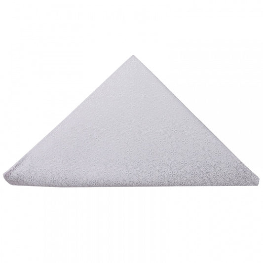 Lilac Self Floral Textured Silk Pocket Square 1