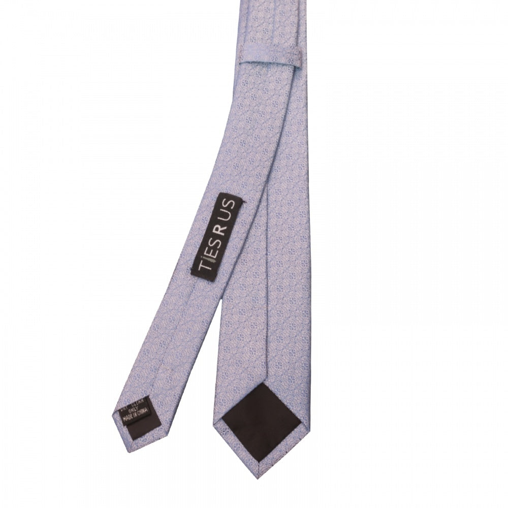 Purple Self Floral Textured Silk Skinny Mens Tie And Pocket Square Set 5