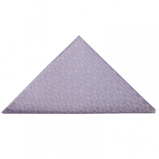 Purple Self Floral Textured Silk Pocket Square 1