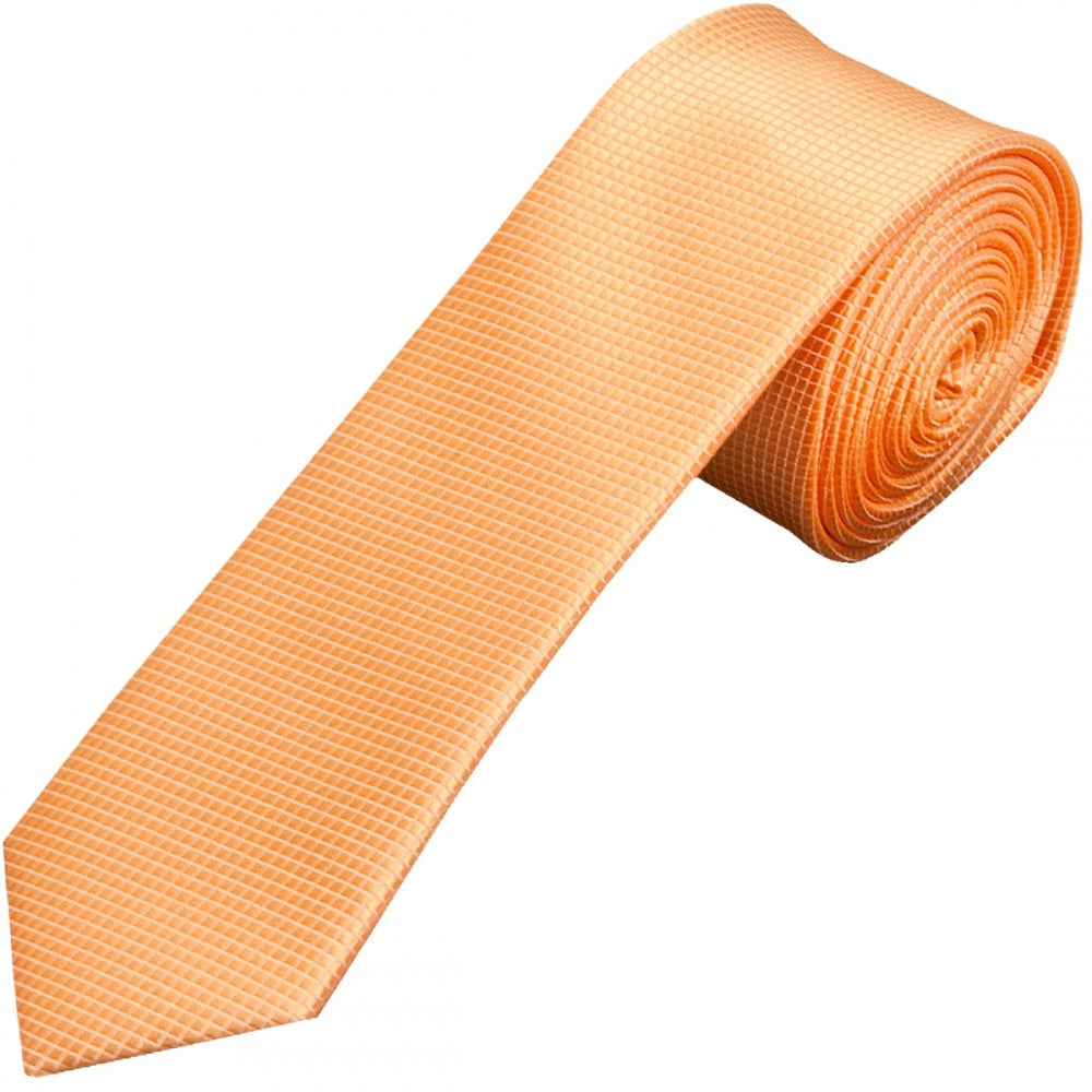 Peach Diamond Skinny Mens Tie