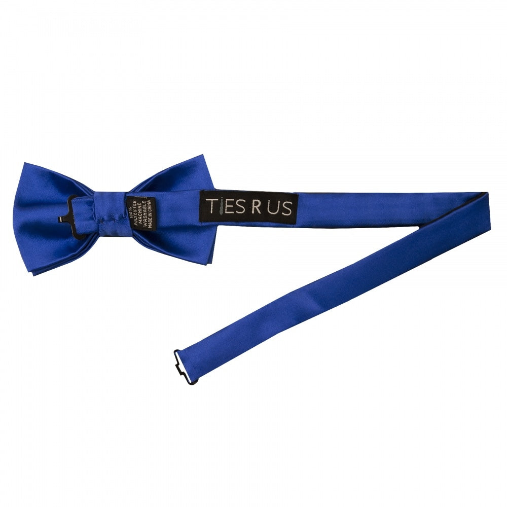 Plain Royal Blue Hand Made Mens Bow Tie 2